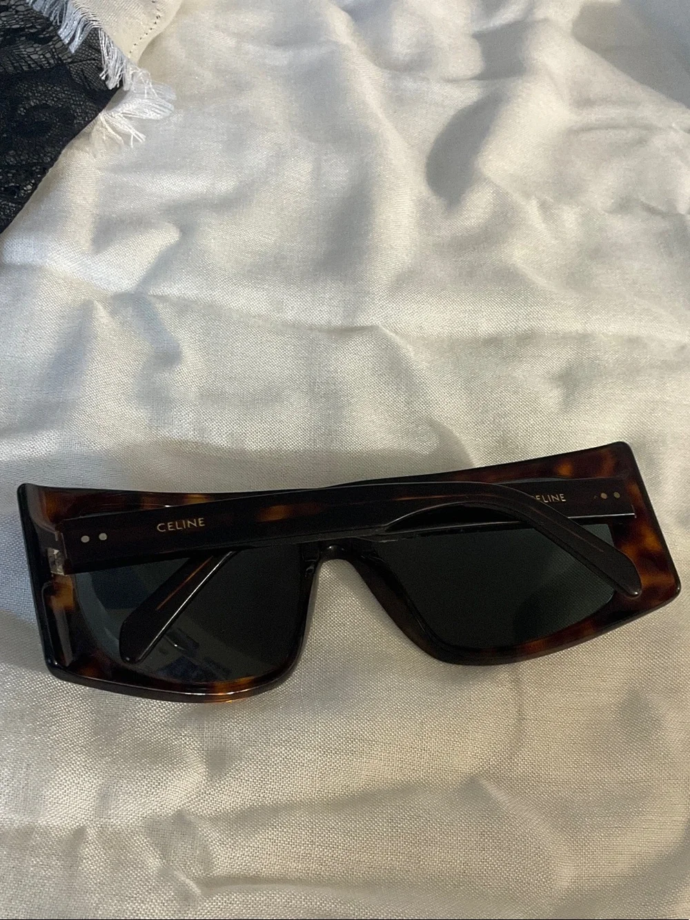 Celine Tortoiseshell Brown Oversized Sunglasses